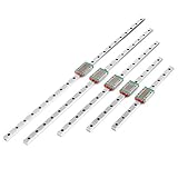 Akozon リニアガイドレールミニチュアリニアスライドレールガイドブロック250mm 300mm 400mm 500mm 550mm(550mm)