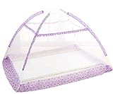 ベビーベッド底なしベビー蚊帳のための折り畳み式の昆虫ネッティング（紫の）