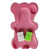 ベビー　お風呂用　マット　ベビーバス　赤ちゃん用　お風呂マット　スポンジ　滑り止め　快適　 (ピンク)