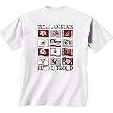 Texas A & MフラグFlying Proud Tシャツ XL ホワイト