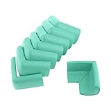 uxcell コーナークッション　コーナーガード　コーナーパッド　コーナーカバー エッジ カバー パッド 家庭用品 キッチン用 調理台 気泡ゴム製 薄緑色 8 個入れ