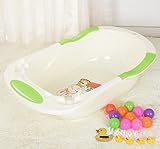 　ベビーバス 幼児浴槽 Folding Bath 幼児 風呂に入る バス　滑り止め (ベージュ)