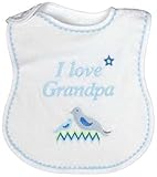 Raindrops I Love Grandpa Embroidered Bib, Blue/White by Raindrops [並行輸入品]