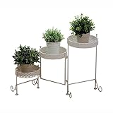 TIDLT フラワースタンド 鉄の芸術 バルコニー 屋内 回転する 折りたたみ フロアスタンドフラワースタンド 77 * 25.5 * 48.2CM 白 (色 : 白)
