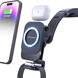 BRIMFORD ワイヤレス充電器 車 3in1 マグネット式 Apple専用 Apple Watch2-8/SE/Ultra,Airpods,iPhone12/13/14/15 Apple Watch充電器 車 充電器 スマホホルダー 車 車載スマホホルダー 車 スマホスタンド 15W急速充電 粘着式吸盤/エアコン吹き出し口両用 PSE認証済み (B)