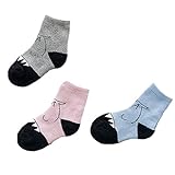 Liebe Engel 3パックのベビーコットン冬の厚みの靴下サメのパターン