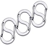 VIEAURA ネックレス ブレスレット 留め具 【3個セット】 ステンレス 接続パーツ ストラップ留め具 カニカン DIY 手芸 ハンドメイド (6mm, シルバー)