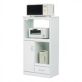 日本製 幅60cm レンジボード キッチン収納 ホワイト 完成品