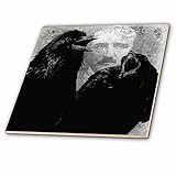 キャッシー・ピーターPoe – Poe Ravensグランジデジタルアートby Angelandspot – タイル 4-Inch-Ceramic ct_130450_1