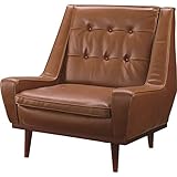 インテリア 家具 便利 おしゃれ ソファー 1人掛け 【ブルックリン】 合皮製(革製) GS-701LBR ブラウン