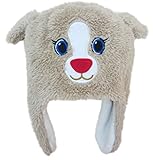 EOZY キッズ 帽子 手袋 セット かわいい 動物 ミトン グローブ 手ぶくろ 秋冬 保温 暖かい 子供 二点セット キャップ 男の子 女の子 ブラウン S