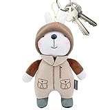 [jcos] バニー キーチェーン ぬいぐるみ | ラブリーバニー ぬいぐるみ スモール ぬいぐるみ キーチェーン - クリエイティブ バニー ぬいぐるみ ぬいぐるみ チャーム キーリング ギフト バッグ バックパック 車 キー 財布 Cwed
