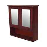 〔INK-0702008H〕　ミラーキャビネット　木製　ダークブラウン　【本体サイズ：W640*D170*H620】