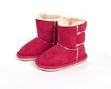 You　Show　ベービー、 キッズ ムートンブーツ 滑り止め、防寒、吸湿発熱ムートンブーツRED15cm