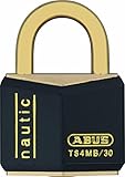 ABUS T84MB/30 C KD 30mm All Weather Solid Brass Keyed Different Padlock, Black [並行輸入品]