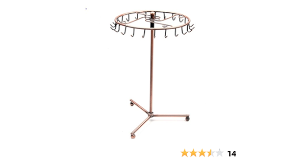 Amazon 回転式ブロンズ ネックレス キーホルダースタンド 1段 回転式 ディスプレイ 店舗 展示会 コレクション アクセサリー ネックレス キーホルダー ストラップ ジュエリー収納 オンライン通販