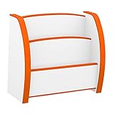 【地球家具】えほんたて　ショート幅50.7cm奥行き22cm高さ45cm オレンジ［完成品]【知育家具EVAキッズシリーズ】PS-50SO_s[絵本ラック]