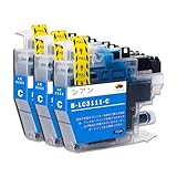 LC3111-C シアン 3本セット Brother互換インクカートリッジ 互換品 ブラザー用 互換インク 純正品併用 LC3111 大容量 残量表示機能付 ICチップ対応 MFC-J738DN/DWN J998DN/DWN DCP-J572N/J577N/J582N/J973N/J978N/J982N MFC-J893N/J898N/J903N/J987N