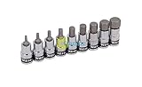 dapetz 10 pc 1 / 2 "ドライブ六角ビットソケットセットh4 , h5 , h6 , h10 , h12 , h14 , h17 , h19 Proessional