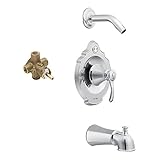 Moen KTSVE-P-T2503NHCR Vestige Showerhead and 7-Inch Spout, Chrome [並行輸入品]