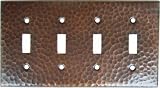 Quadruple Switch Hammered Copper Plate by Fine Crafts & Imports