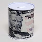 銀行メタルW /取り外し可能な蓋$ 50 $ 100 &デザインin PDQ、ケースパックof 24