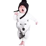 Nicircle ロンパース カバーオール 新生児 長袖 ベビー服 赤ちゃんジャンプスーツ ワンピース 連体服 男の子 女の子 薄手 柔らかい 出産祝い おしゃれ ラウンドネック ベア柄 6〜24ヶ月