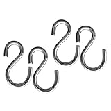 MagiDeal 4ピース多目的38 mm 3 mm Marineグレード316ステンレススチールSフックレールハンガーラックストレージオーガナイザーツール