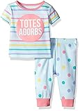 The Children's Place Little Girls and Toddler Short Sleeve Pajama Set Adorbs/Multi 5T [並行輸入品]
