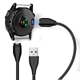 KASELIN ガーミン互換 充電ケーブル USB充電ケーブル Garmin 1m Garmin Watch Fenix 7 7S 7X 6 6S 6X 5 5S Forerunner 245 945 Instinct 2 2S Vivoactive 4 4S 3 Vivosmart 5に対応 四重保護機能 高精度接点×補強コネクターで接触不良防止 充電器 データ転送 急速充電 (ブラック)
