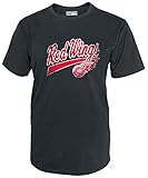NHL Detroit Red WingsメンズNationalホッケーリーグ半袖Tシャツ、チャコール、Xラージ