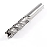 uxcell エンドミルカッター　カッター　グルーブ　グレー　4刃 HSS-AL