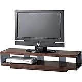 テレビ台・ローボード関連 おしゃれ リビングテレビ台/ローボード 【幅123cm】 37型～52型対応 キャスター付き ブラウン