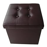 ダージェット(Darjet) スツール　オットマン　収納スツール 折りたためる　椅子 収納ボックス チェア PUレザー コンパクト収納 (38cmX38cmX38cm)