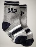 baby GAP　ロゴ ソックス 靴下（白色・灰色・紺色）【新生児~５歳】（並行輸入品） (0-6M（新生児?6ヶ月）, 灰) [Baby Product]