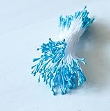 SK Flower Stamens 2束の160 – 180 StemsパールStamens for Scrapbooking PistilケーキデコレーションクラフトDIY、2.17-inch ブル