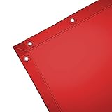 Wilson 14-Mil See-Thru Welding Curtain (36292), 6 x 6 feet, Orange Vinyl Curtain, Standard Grommets,