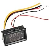 VktechDC 0-100V 10A 電圧計電流計 赤のLED 　デジタル電圧計 YB27VA