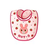 (ミキハウス)ｎホットビスケッツ　防水素材使用☆ビーンズ＆キャビットスタイ　ピンク（08）