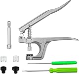 JUTOSU ハンディプレス セット ハンドプレス プラスナップ スタータ スナップペンチ プライヤー ハンドプライヤー 工具セット ピンセット T8 T5 T3に対応 手芸 裁縫用 DIY スナップ ボタン ピンク シルバーグレー (シルバー)