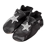 北欧デンマーク発 MELTON(メルトン) 高級牛革 ハンドメイド スター ブーティー ブラック 36か月 4歳 - 36-48