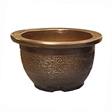 信楽焼 窯肌櫛目輪型 ／植木鉢 １１号