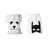 bamsodホーム飾りキャンバスストレージバッグバスケットオーガナイザーfor Kids Toys、ベビー服、子ブック、ギフトバスケット( 2個)