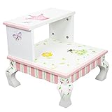 Fantasy Fields - Princess & Frog Thematic Kids Wooden Step Stool | Imagination Inspiring Hand Crafte