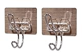 JustNileスタイリッシュなRemoveable粘着ステンレス鋼壁フック – SシェイプClothes /ジャケット壁フック、2のセット