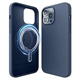 elago 磁気シリコンケース MagSafe対応 iPhone 13 Pro Max 6.7インチ対応 - マグネット内蔵 保護カバー すべてのMagSafeアクセサリーに対応 (Jean Indigo)