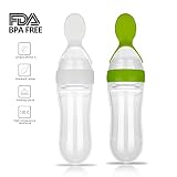 EMISHベビー給食スプーンBPAフリー幼児トレーニングSqueezeスプーンFDA承認シリコン赤ちゃんボトルセーフテーブルウェアベビースプーンFeedingツール 023