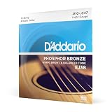 D'Addario ダダリオ アコースティックギター弦 Phosphor Bronze .010-.047 12弦 Light EJ38 【国内正規品】