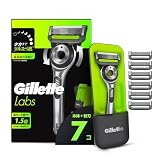 Gillette ジレット 髭剃り 本体 替刃 7個 ケース付 カミソリ 剃刀 メンズ 深剃り ラボ 【Amazon.co.jp限定】