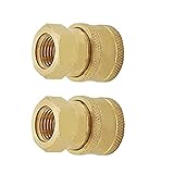 Baoblaze コネクタ　2個　15mm〜3/8メス　圧力ワッシャアダプタ　クイックリリース　真ちゅう　ソケット　